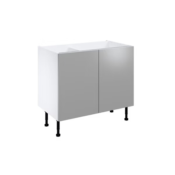 Meuble bas _Adele_ gris mat l.100 x h.72 x p.57 cm 2 portes
