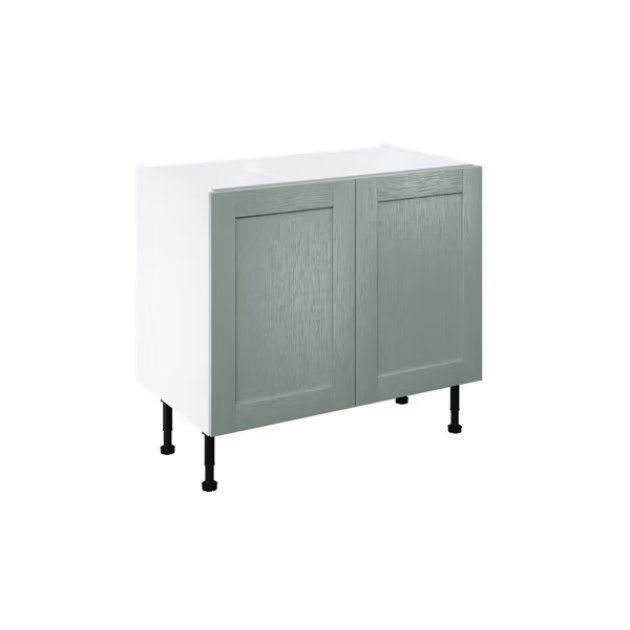 Meuble bas _Coline_ vert sauge l.100 x h.72 x p.57 cm 2 portes