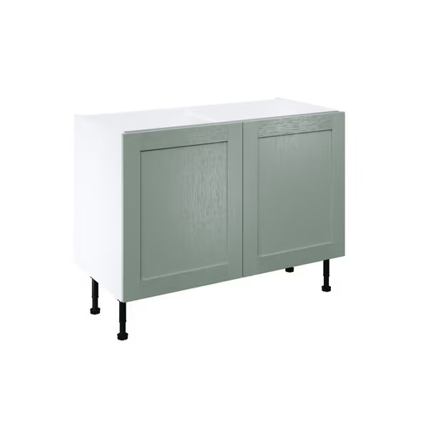 Meuble bas _Coline_ vert sauge l.120 x h.72 x p.57 cm 2 portes