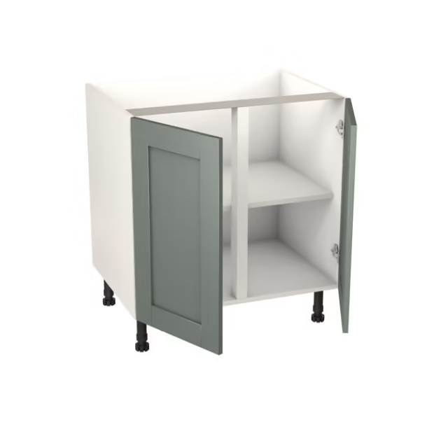 Meuble bas _Coline_ vert sauge l.80 x h.72 x p.57 cm 2 portes (1)
