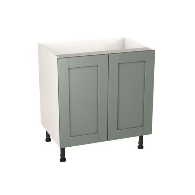 Meuble bas _Coline_ vert sauge l.80 x h.72 x p.57 cm 2 portes