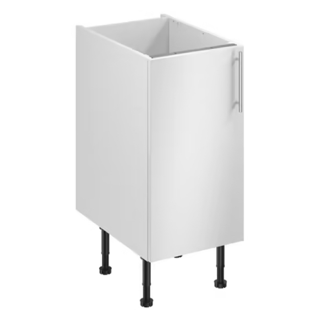 Meuble bas _Dorice_ blanc brillant l.40 x h.72 x p.57 cm 1 porte