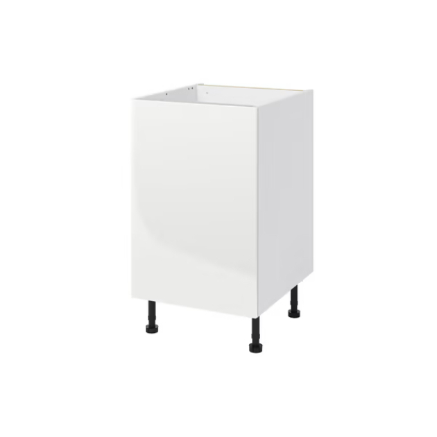 Meuble bas _Dorice_ blanc brillant l.50 x h.72 x p.57 cm 1 porte