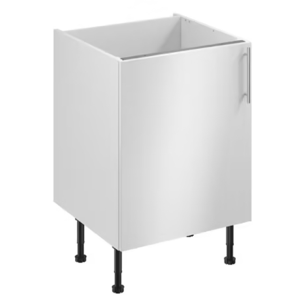 Meuble bas _Dorice_ blanc brillant l.60 x h.72 x p.57 cm 1 porte