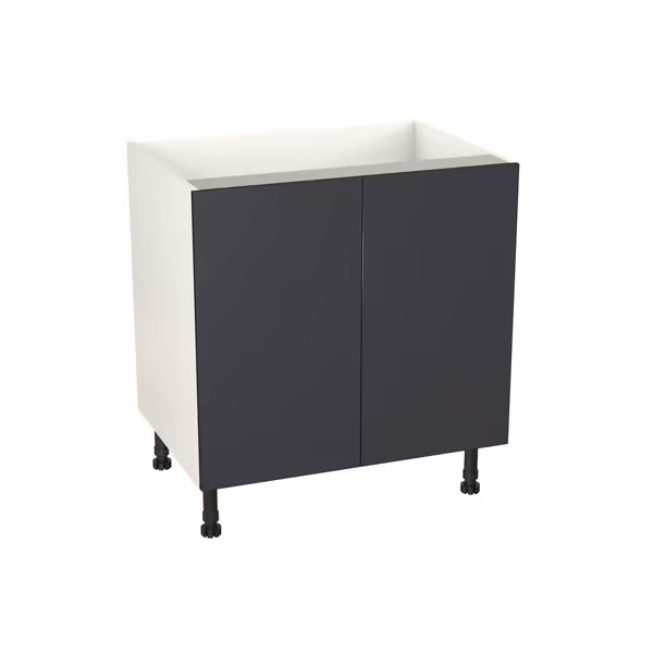 Meuble bas _Dorice_ bleu mat l.80 x h.72 x p.57 cm 2 portes