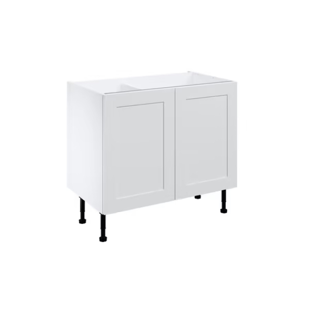 Meuble bas _Florie_ blanc mat l.100 x h.72 x p.57 cm 2 portes
