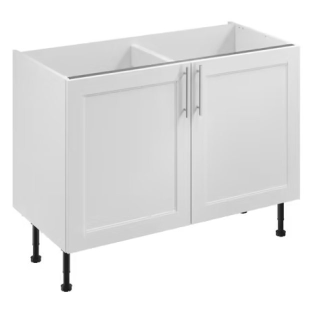 Meuble bas _Florie_ blanc mat l.120 x h.72 x p.57 cm 2 portes