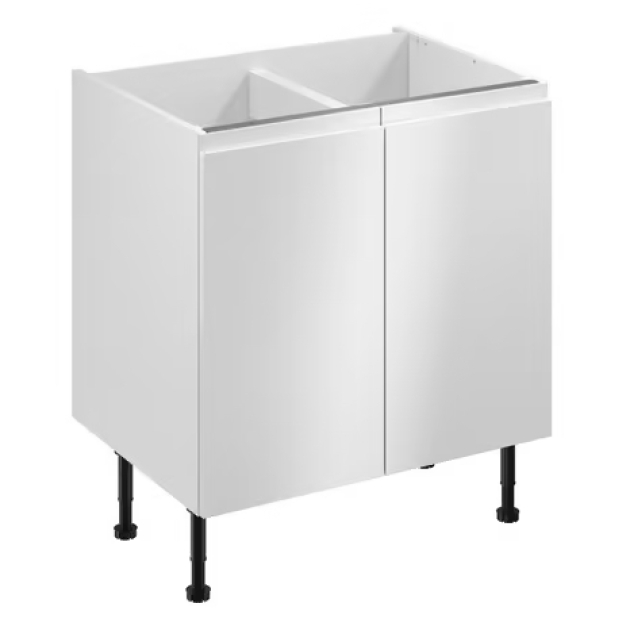 Meuble bas _Glorian_ blanc brillant l.80 x h.72 x p.57 cm 2 portes